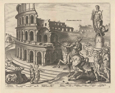 Colosseum in Rome, Philips Galle, 1581 - 1633 Canvas Print