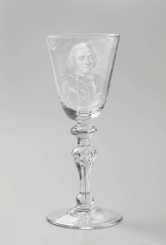 Chalice glass with a portrait of William IV, anonymous, 1750 Canvas Print