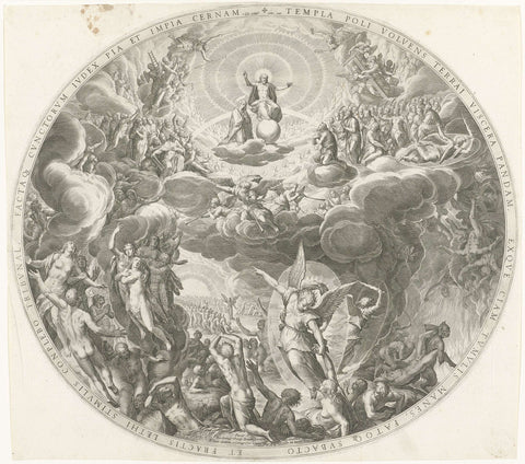 Last Judgement, Johann Sadeler (I), 1588 - 1595 Canvas Print