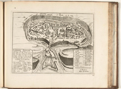 Map of Kamien Pomorski, 1726, anonymous, 1726 Canvas Print