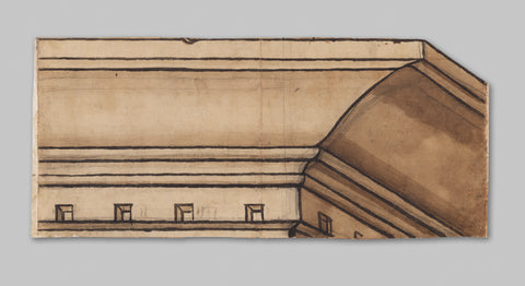 Fragment of cardboard for the glass window in the west façade of Joris van Egmond (Bishop of Utrecht 1535-1559) for the Sint Bavo Kerk in Haarlem, Gerrit Boels (workshop of), 1541 Canvas Print