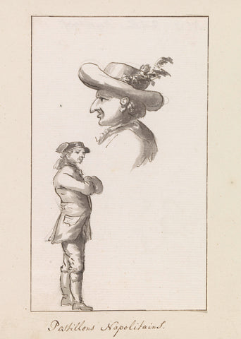 Two Neapolitan postmen, Louis Ducros, 1778 Canvas Print