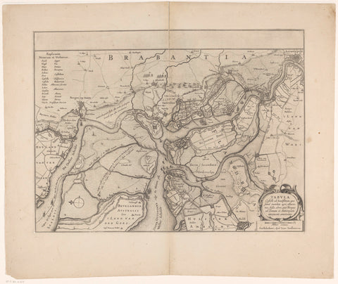 Forts on the Eastern and Western Scheldt, 1627, anonymous, 1652 - 1658 Canvas Print