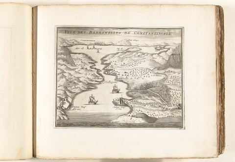 View of the Dardanelles, c. 1702, anonymous, 1702 - 1703 Canvas Print