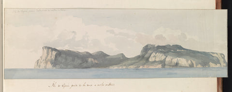 Island of Capri as seen from the sea during the return journey, Louis Ducros, 1778 Canvas Print