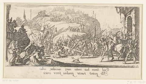 Kruisdraging, Jacques Callot, 1619-1624 Canvas Print