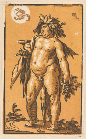 Bacchus, Hendrick Goltzius, 1589 - 1590 Canvas Print