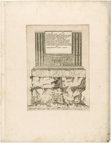 Tomb monument on via Ostienze, anonymous (possibly), 1559 Canvas Print