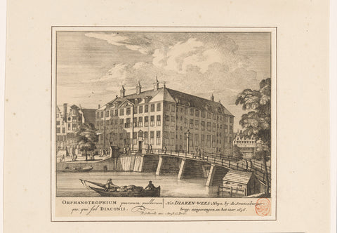 View of the Diaconie orphanage in Amsterdam, anonymous, 1757 - 1766 Canvas Print