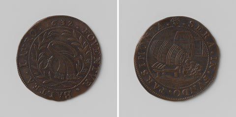 Calculation medal of copper, anonymous, 1632 Canvas Print