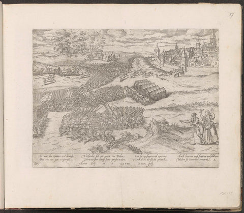 Battle of Dahlen, 1568, Frans Hogenberg, 1568 - c. 1572 Canvas Print