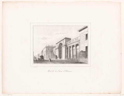 View of the Palais de la Légion d'honneur, Ernest Jaime, 1828 Canvas Print