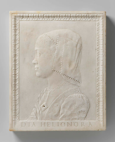 Portrait of Eleonora of Aragon, Giovanni Cristoforo Romano (attributed to), Sperandio di Bartolommeo Savelli (rejected attribution), c. 1473 Canvas Print