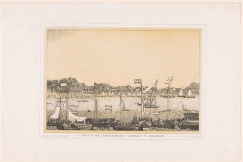 Koninklijke Nederlandsche Yachtclub te Dordrecht, 10 Junij 1848, anonymous, 1848 Canvas Print