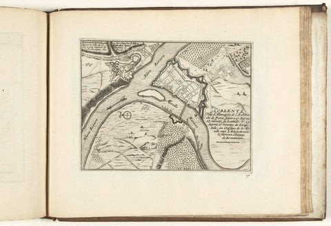 Map of Koblenz, 1726, anonymous, 1726 Canvas Print