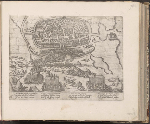 Siege of Alkmaar, 1573, Frans Hogenberg, 1574 - c. 1578 Canvas Print