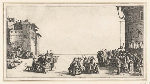 Slavenmarkt, Jacques Callot, 1619–1635 Canvas Print