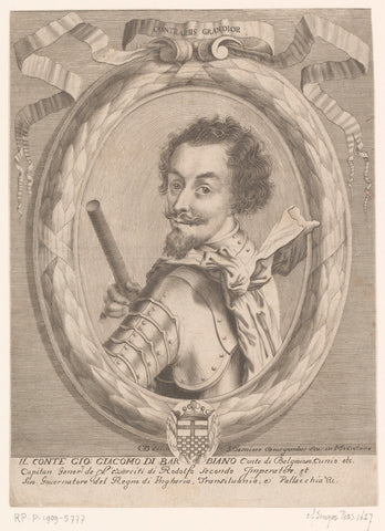 Portret van Giacomo da Barbiano, Georges Tasnière, 1642 - 1704 Canvas Print