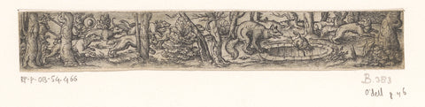 Fox Hunt, Virgilius Solis, 1524 - 1562 Canvas Print