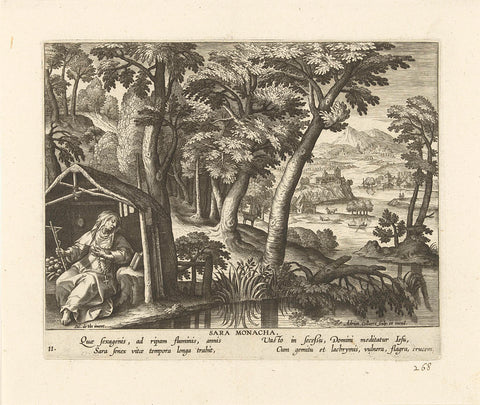 Kluizenares Sara, Adriaen Collaert, 1570 - 1618 Canvas Print