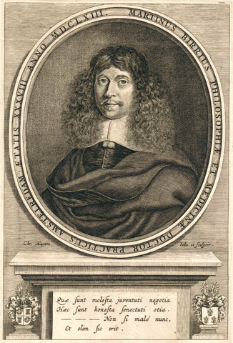 Portrait of Martin Birrius, Christiaan Hagen, 1663 Canvas Print