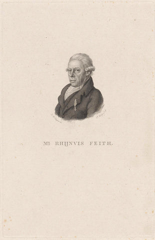 Portrait of Rijnvis Feith, Philippus Velijn, 1797 - 1836 Canvas Print