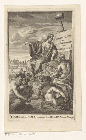 Allegory on Amsterdam, anonymous, 1737 Canvas Print