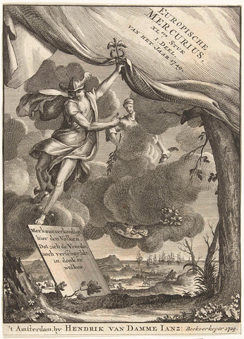 Title page for the Europian Mercury of 1729, anonymous, 1729 Canvas Print