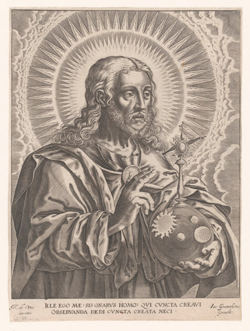 Christus als Salvator Mundi, Jacques Granthomme (attributed to), 1588 - c. 1622 Canvas Print