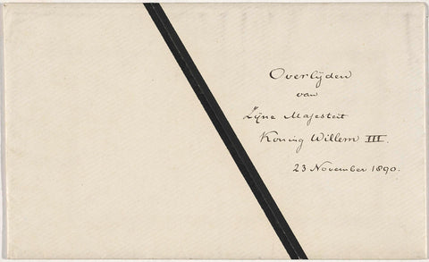 Correspondence about the death and burial of William III, King of the Netherlands, on 23 November and 4 December 1890, anonymous, 1890 Canvas Print