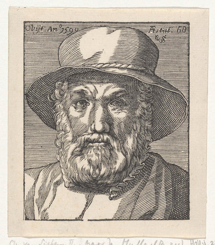 Portret van Dirck Volckertsz. Coornhert, Christoffel van Sichem (I), 1590 Canvas Print