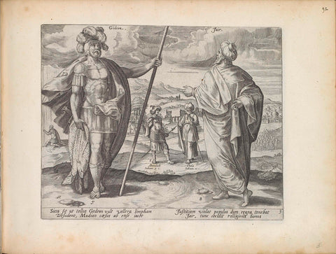 Gideon en Jaïr, Hans Collaert (I) (attributed to), 1643 Canvas Print