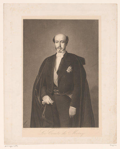 Portrait of the Count of Morny, François Adolphe Bruneau Audibran, 1859 Canvas Print