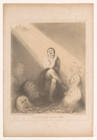 Daniel O'Connell in the lion's den, John Doyle, 1844 Canvas Print