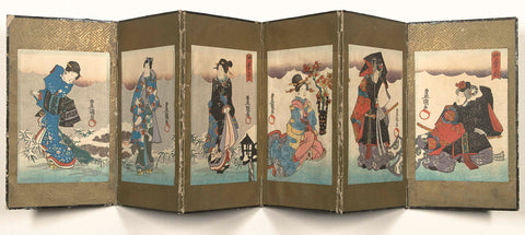 Herfst en winter, Kunisada (I) , Utagawa, 1800 - 1880 Canvas Print