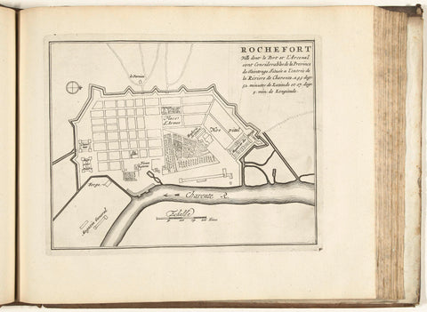 Map of Rochefort, 1726, anonymous, 1726 Canvas Print