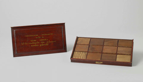 Box Containing Twelve Samples of Wood from North America, August Elize Tromp, 1825 Canvas Print