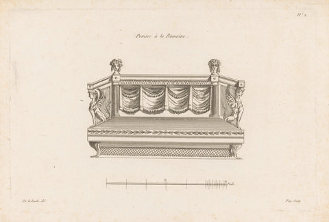 Daybed, Jean Baptiste Fay, 1784 - 1796 Canvas Print