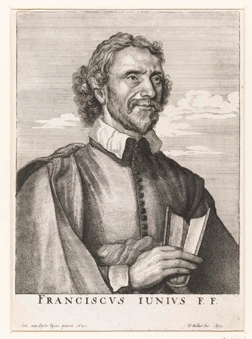 Portrait of Francis Junius the Younger, Wenceslaus Hollar, 1659 Canvas Print