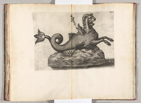 Float with a sea monster, 1582, anonymous, 1582 Canvas Print