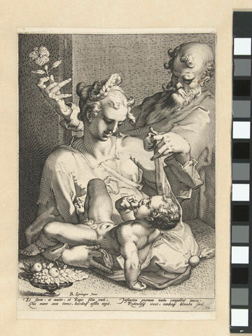 The Holy Family, Hendrick Goltzius (rejected attribution), c. 1585 - 1634 Canvas Print