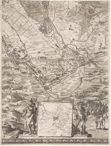 Large map of the siege of Den Bosch by Frederik Hendrik (lower middle page), 1629, Salomon Savery, 1629 Canvas Print