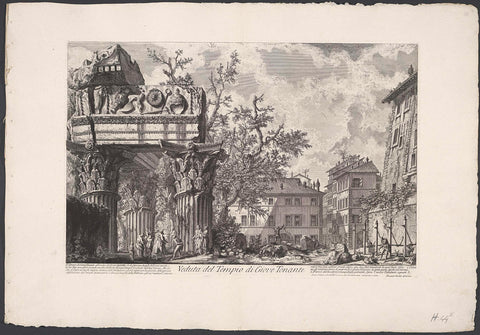 Temple of Vespasian and Titus, Giovanni Battista Piranesi, 1748 - 1778 Canvas Print