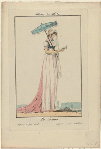 Modes et Manière du Jour 1799-1800, no. 32: La Lectur (...), anonymous, c. 1912 Canvas Print