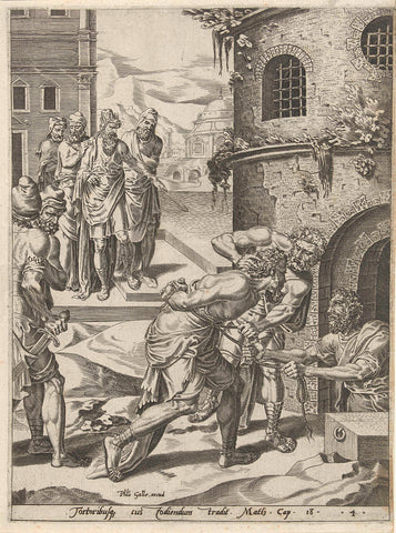 Punishment of the Thankless Servant, Dirck Volckertsz. Coornhert, 1554 - 1612 Canvas Print