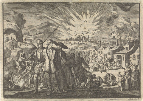 Persecution of Protestants in Styria, 1600, Jan Luyken, 1698 Canvas Print