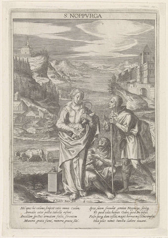 Saint Notburga of Eben, Raphaël Sadeler (II), 1627 Canvas Print