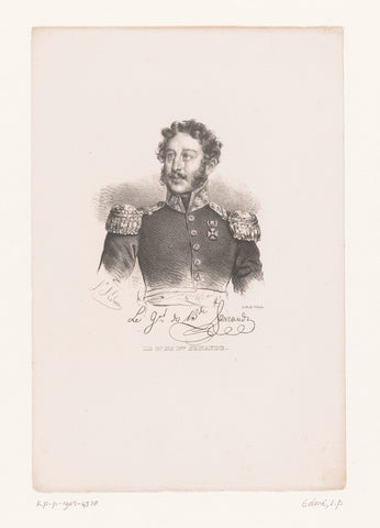 Portrait of General Franciszek Sznajde, L.P. Edme, c. 1832 - c. 1836 Canvas Print