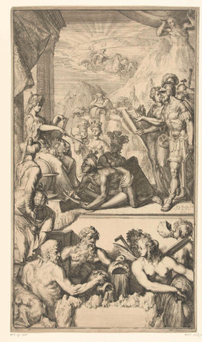 Titelprent voor 'Atlas nouveau, contenant tous les parts du monde' van Guillaume Delisle, Romeyn de Hooghe, 1694 Canvas Print