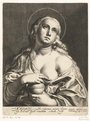 De boetvaardige Maria Magdalena, Cornelis Bloemaert (II), c. 1623 - c. 1627 Canvas Print